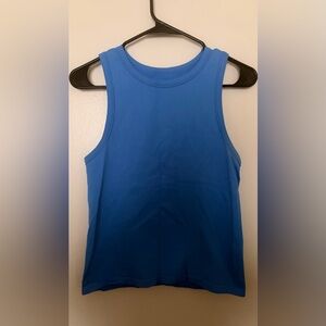 Blue Ribbed Tank Top